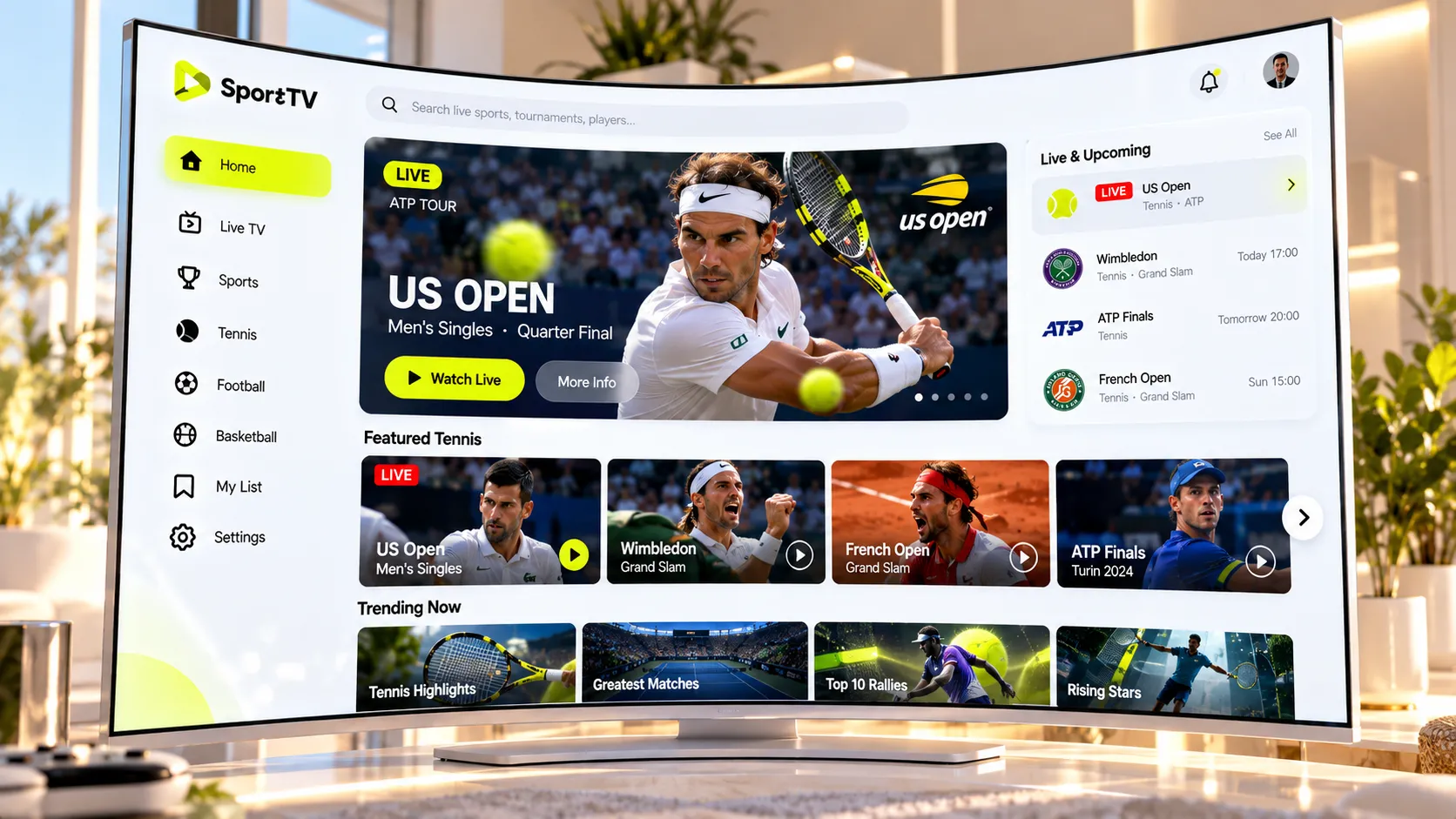 Deutscher Haushalt mit Smart-TV und Übersicht der monatlichen IPTV-Kosten im Vergleich zu Kabel